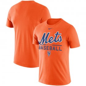 Wholesale Cheap New York Mets Nike Wordmark Practice Performance T-Shirt Orange