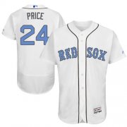 Wholesale Cheap Red Sox #24 David Price White Flexbase Authentic Collection Father's Day Stitched MLB Jersey