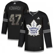 Wholesale Cheap Adidas Maple Leafs #47 Leo Komarov Black Authentic Classic Stitched NHL Jersey
