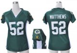 Wholesale Cheap Nike Packers #52 Clay Matthews Green Team Color Draft Him Name & Number Top Women's Stitched NFL Elite Jersey