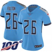 Wholesale Cheap Nike Titans #26 Kristian Fulton Light Blue Alternate Women's Stitched NFL 100th Season Vapor Untouchable Limited Jersey