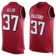 Wholesale Cheap Nike Falcons #37 Ricardo Allen Red Team Color Men's Stitched NFL Limited Tank Top Jersey
