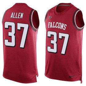 Wholesale Cheap Nike Falcons #37 Ricardo Allen Red Team Color Men\'s Stitched NFL Limited Tank Top Jersey