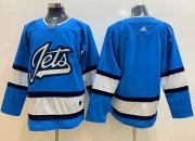 Wholesale Cheap Adidas Jets Blank Blue Alternate Authentic Stitched NHL Jersey