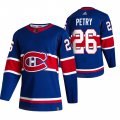 Wholesale Cheap Montreal Canadiens #26 Jeff Petry Blue Men's Adidas 2020-21 Reverse Retro Alternate NHL Jersey