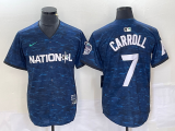 Wholesale Cheap Men's Arizona Diamondbacks #7 Corbin Carroll Royal 2023 All Star Cool Base Stitched Baseball Jersey