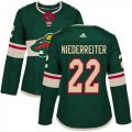 Wholesale Cheap Adidas Wild #22 Nino Niederreiter Green Home Authentic Women's Stitched NHL Jersey