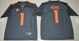 Wholesale Cheap Tennessee Vols #1 Jalen Hurd Grey Limited Stitched NCAA Jersey