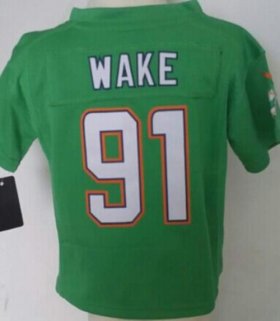Wholesale Cheap Toddler Nike Dolphins #91 Cameron Wake Green Team Color Stitched NFL Elite Jersey