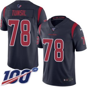 Wholesale Cheap Nike Texans #78 Laremy Tunsil Navy Blue Men\'s Stitched NFL Limited Rush 100th Season Jersey