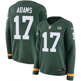Wholesale Cheap Nike Packers #17 Davante Adams Green Team Color Women\'s Stitched NFL Limited Therma Long Sleeve Jersey