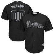 Wholesale Cheap Philadelphia Phillies Majestic 2019 Players' Weekend Cool Base Roster Custom Jersey Black