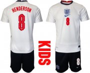 Wholesale Cheap 2021 European Cup England home Youth 8 soccer jerseys
