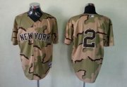 Wholesale Cheap Yankees #2 Derek Jeter Camo Commemorative Military Day Cool Base Stitched MLB Jersey