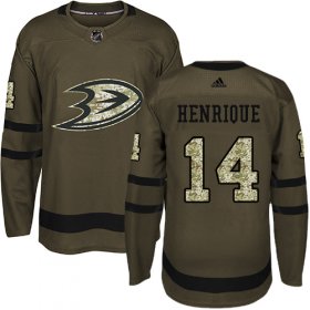 Wholesale Cheap Adidas Ducks #14 Adam Henrique Green Salute to Service Stitched NHL Jersey