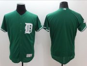 Wholesale Cheap Tigers Blank Green Celtic Flexbase Authentic Collection Stitched MLB Jersey