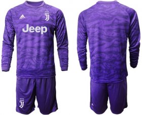 Wholesale Cheap Juventus Blank Purple Goalkeeper Long Sleeves Soccer Club Jersey