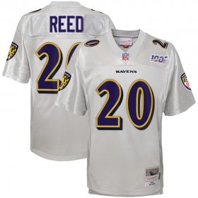 Wholesale Cheap Youth Baltimore Ravens #20 Ed Reed Mitchell & Ness Platinum NFL 100 Retired Player Legacy Jersey