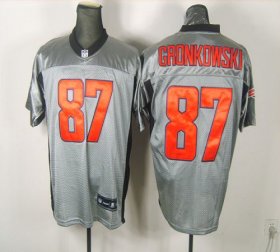 Wholesale Cheap Patriots #87 Rob Gronkowski Grey Shadow Stitched NFL Jersey