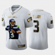 Cheap Seattle Seahawks #3 Russell Wilson Nike Team Hero 1 Vapor Limited NFL 100 Jersey White Golden