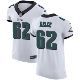 Wholesale Cheap Nike Eagles #62 Jason Kelce White Men\'s Stitched NFL Vapor Untouchable Elite Jersey