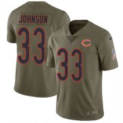 Wholesale Cheap Nike Bears #33 Jaylon Johnson Olive Men's Stitched NFL Limited 2017 Salute To Service Jersey