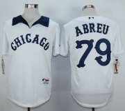 Wholesale Cheap White Sox #79 Jose Abreu White 1976 Turn Back The Clock Stitched MLB Jersey