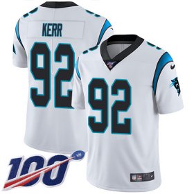 Wholesale Cheap Nike Panthers #92 Zach Kerr White Youth Stitched NFL 100th Season Vapor Untouchable Limited Jersey