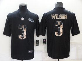 Wholesale Cheap Men\'s Denver Broncos #3 Russell Wilson 2019 Black Statue Of Liberty Stitched NFL Nike Limited Jersey