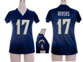 Wholesale Cheap Nike Chargers #17 Philip Rivers Navy Blue Team Color Draft Him Name & Number Top Women\'s Stitched NFL Elite Jersey