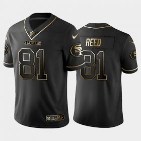 Wholesale Cheap Nike San Francisco 49ers #81 Jordan Reed Black Gold Vapor Untouchable Limited Jersey