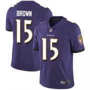 Wholesale Cheap Nike Ravens #15 Marquise Brown Purple Team Color Men's Stitched NFL Vapor Untouchable Limited Jersey