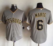Wholesale Cheap Pirates #6 Starling Marte Grey New Cool Base Stitched MLB Jersey