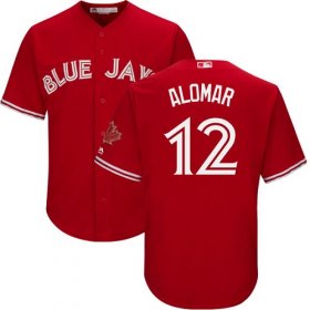 Wholesale Cheap Blue Jays #12 Roberto Alomar Red Cool Base Canada Day Stitched Youth MLB Jersey
