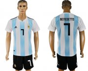 Wholesale Cheap Argentina #7 Benedetto Home Soccer Country Jersey