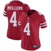 Wholesale Cheap Nike 49ers #4 Nick Mullens Red Team Color Women's Stitched NFL Vapor Untouchable Limited Jersey
