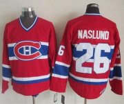 Wholesale Cheap Canadiens #26 Mats Naslund Red CCM Throwback Stitched NHL Jersey