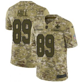 Wholesale Cheap Nike Saints #89 Josh Hill Camo Men\'s Stitched NFL Limited 2018 Salute To Service Jersey