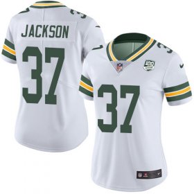Wholesale Cheap Nike Packers #37 Josh Jackson White Women\'s 100th Season Stitched NFL Vapor Untouchable Limited Jersey