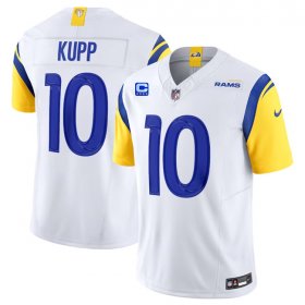 Wholesale Cheap Men\'s Los Angeles Rams #10 Cooper Kupp White 2023 F.U.S.E. With 4-Star C Patch Vapor Vapor Limited Football Stitched Jersey