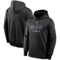 Wholesale Cheap Men's Colorado Rockies Nike Black Authentic Collection Therma Performance Pullover Hoodie