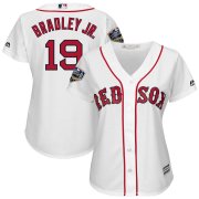 Wholesale Cheap Boston Red Sox #19 Jackie Bradley Jr. Majestic Women's 2018 World Series Cool Base Player Jersey White