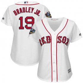 Wholesale Cheap Boston Red Sox #19 Jackie Bradley Jr. Majestic Women\'s 2018 World Series Cool Base Player Jersey White