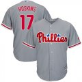Wholesale Cheap Phillies #17 Rhys Hoskins Grey Cool Base Stitched Youth MLB Jersey