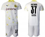 Wholesale Cheap Men 2020-2021 club Dortmund Second away 37 white Soccer Jerseys