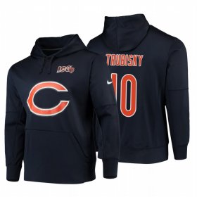 Wholesale Cheap Chicago Bears #10 Mitchell Trubisky Nike NFL 100 Primary Logo Circuit Name & Number Pullover Hoodie Navy