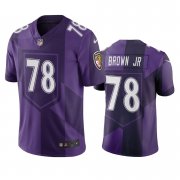 Wholesale Cheap Baltimore Ravens #78 Orlando Brown Jr Purple Vapor Limited City Edition NFL Jersey