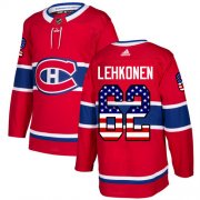 Wholesale Cheap Adidas Canadiens #62 Artturi Lehkonen Red Home Authentic USA Flag Stitched NHL Jersey
