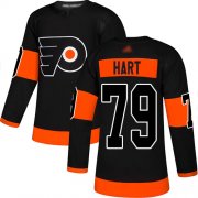Wholesale Cheap Adidas Flyers #79 Carter Hart Black Alternate Authentic Stitched Youth NHL Jersey