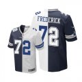 Wholesale Cheap Nike Cowboys #72 Travis Frederick Navy Blue/White Men's Stitched NFL Elite Split Jersey